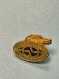 Pin's vintage Espace Diffusion automobile doré noir, collection badge ancien