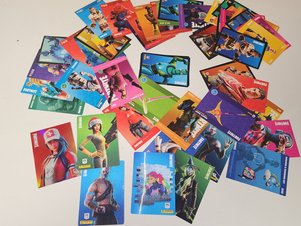 Lot de cartes Fortnite originales, trading cards, jeu vidéo, occasion
