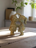Décapsuleur vintage métal doré 1950 enfants baiser déco rétro deadstock