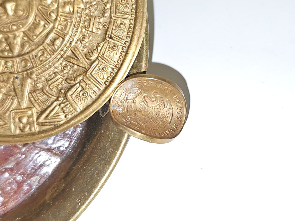 Petit cendrier vintage en bronze ou laiton Ancienne, objet ancien collection rét