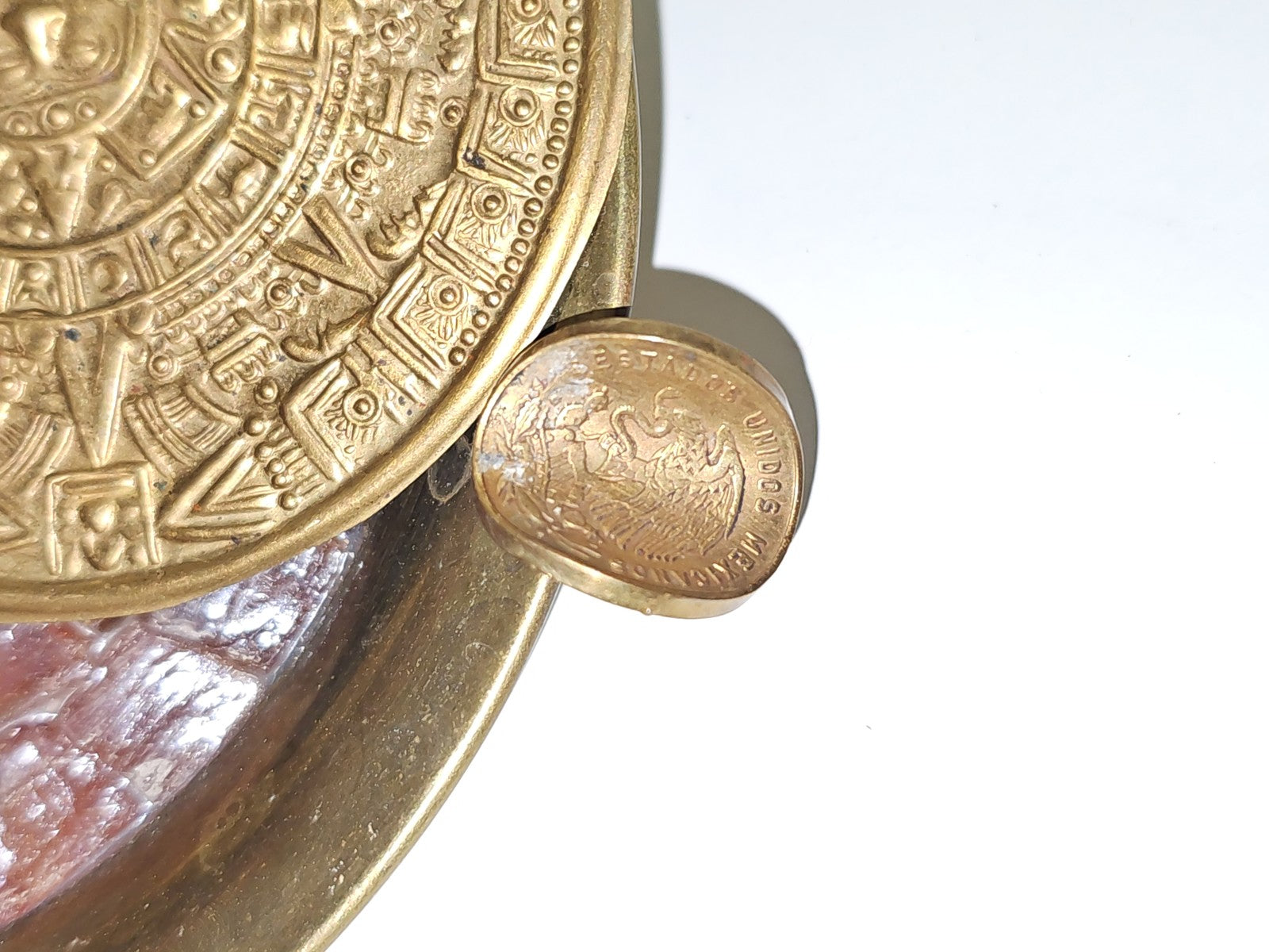 Petit cendrier vintage en bronze ou laiton Ancienne, objet ancien collection rét