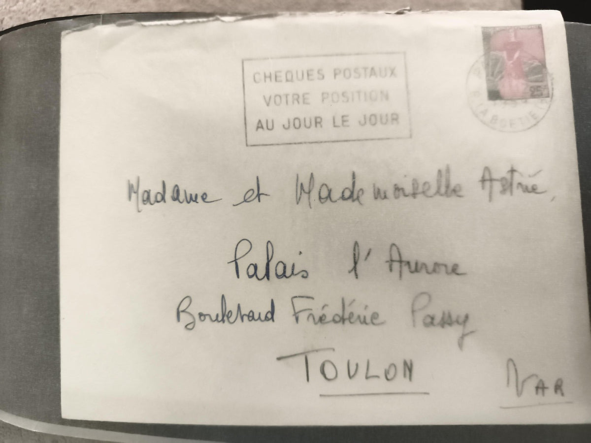 Lettre ancienne affranchie timbre 25c Marianne Toulon philatélie poste France