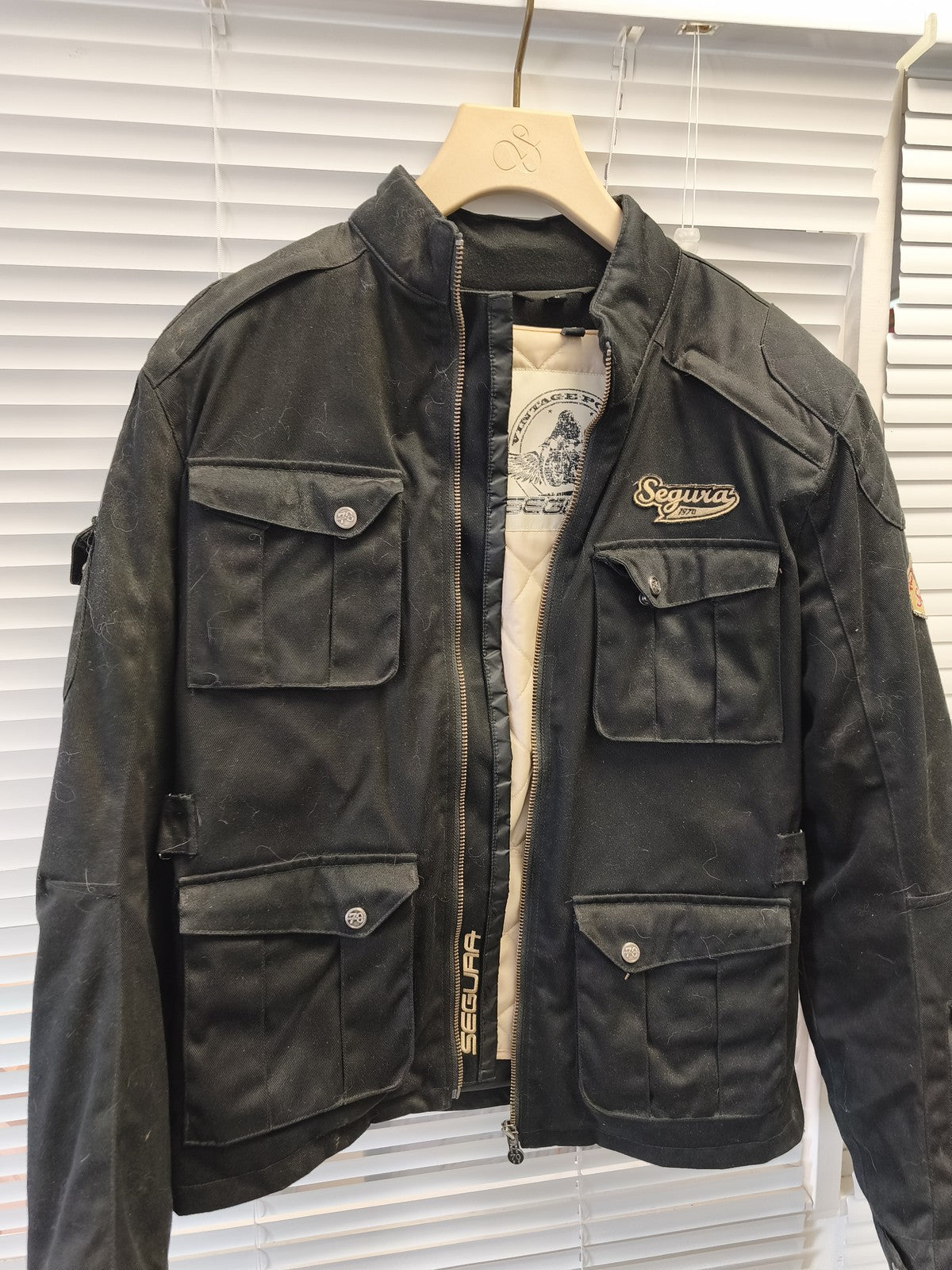 Blouson vintage homme Segura taille L ancien veste rétro collection motard