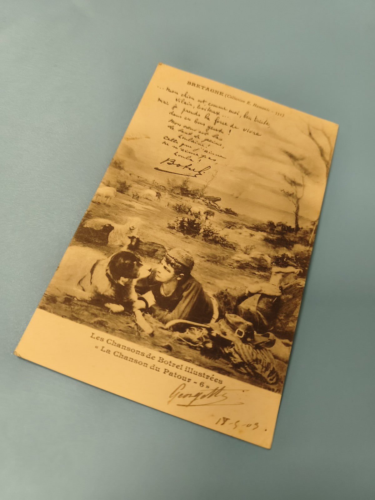 Carte postale ancienne CPA Bretagne Les Chansons de Botrel illustrées patou