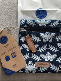 Pochette Cabaia Pocket Small papillons bleu marine 15 cm neuve accessoire sac