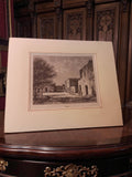 Gravure ancienne Biskra encadrée, art vintage déco murale rétro