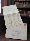 Lettre manuscrite vintage 1960 Marseille + enveloppe timbrée Drôme