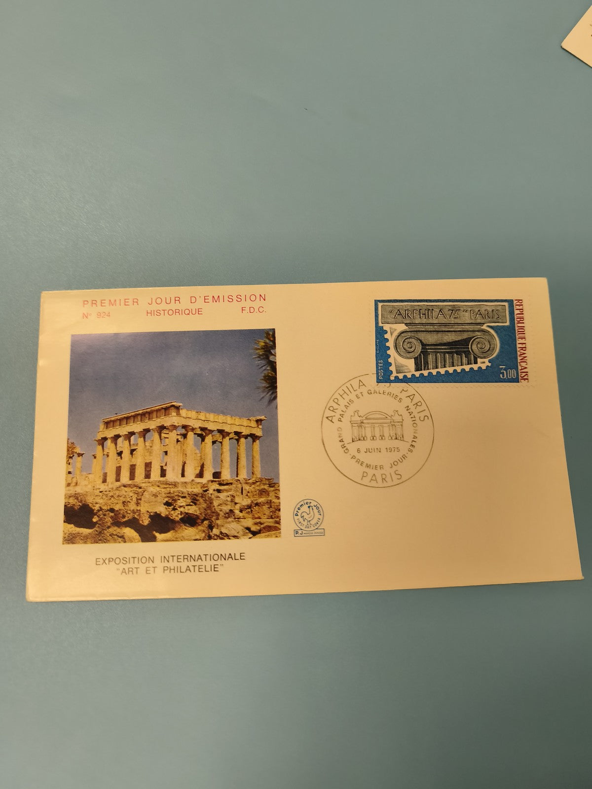 Ancienne enveloppe premier jour Exposition Art Philatélie Paris 1975 FDC