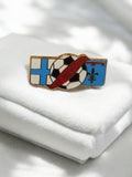 Pin's vintage OM Alliez Marseille football, badge rétro années 90, blason bleu