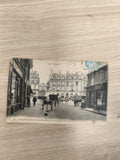 Ancienne carte postale Paris Place Notre-Dame-des-Victoires attelages timbre 5c