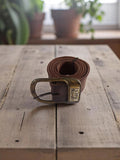 Ceinture Levi's vintage cuir marron boucle métal 501 rétro accessoire homme