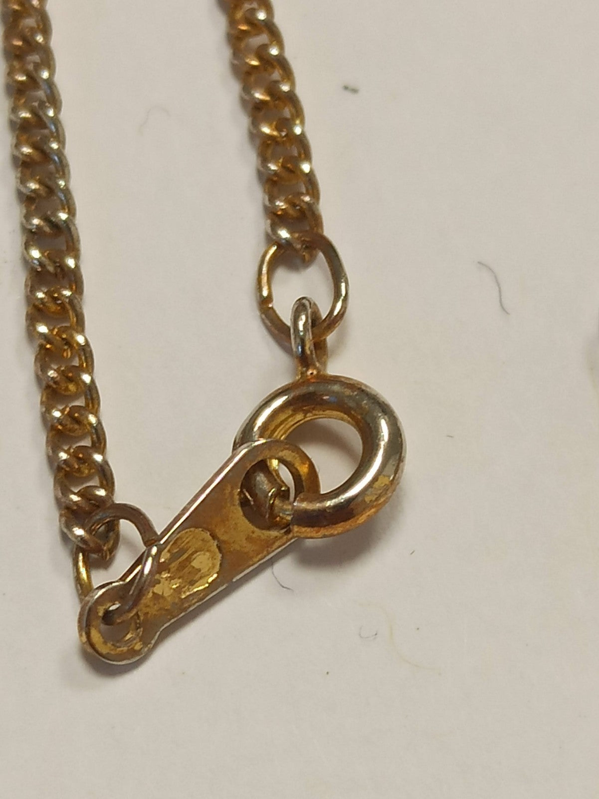 Collier vintage pendentif goutte perle, chaîne probable plaqué or rétro raffiné