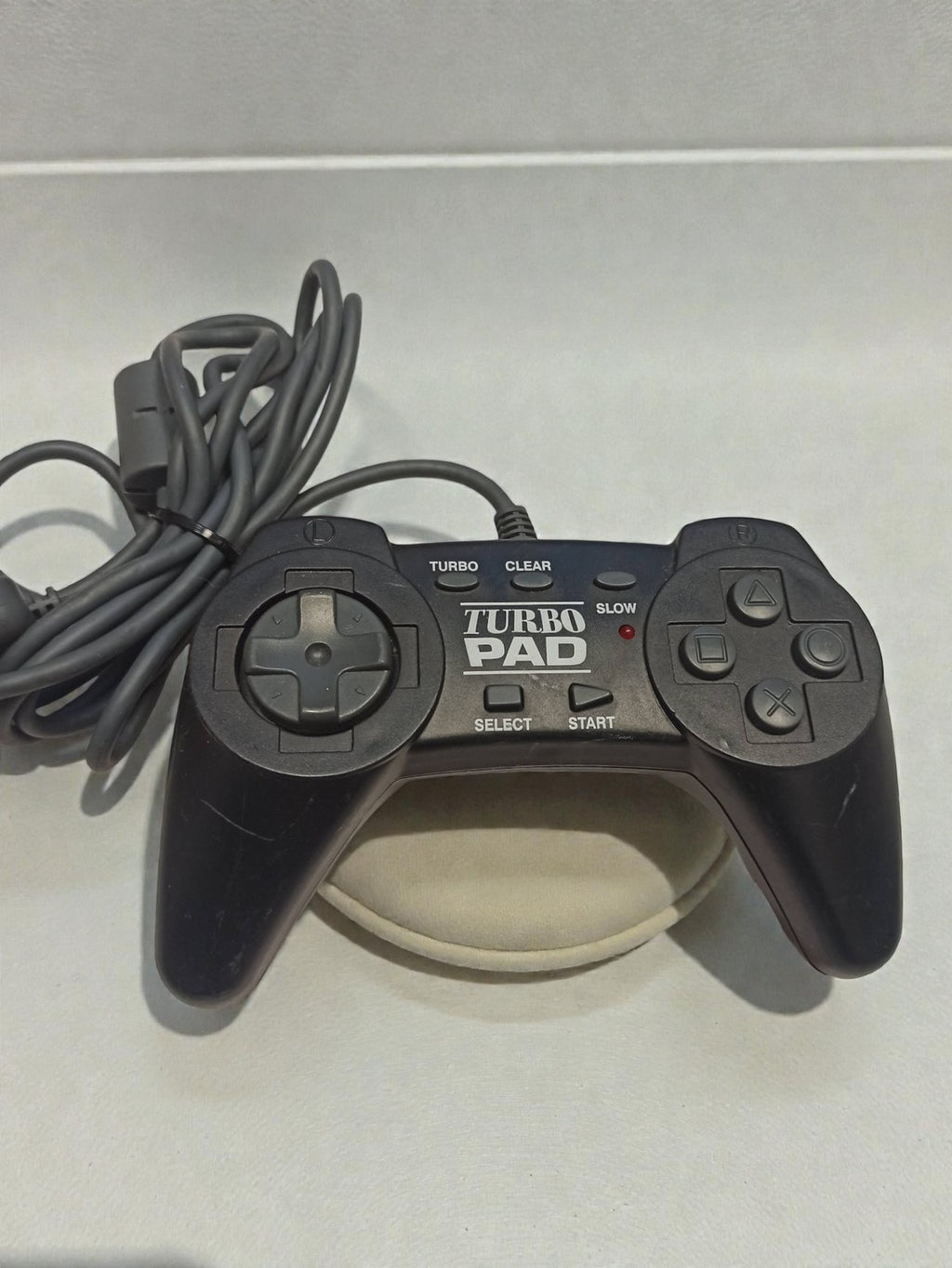 Manette Turbo Pad compatible PlayStation PS1 avec fonction turbo, contrôleur fil