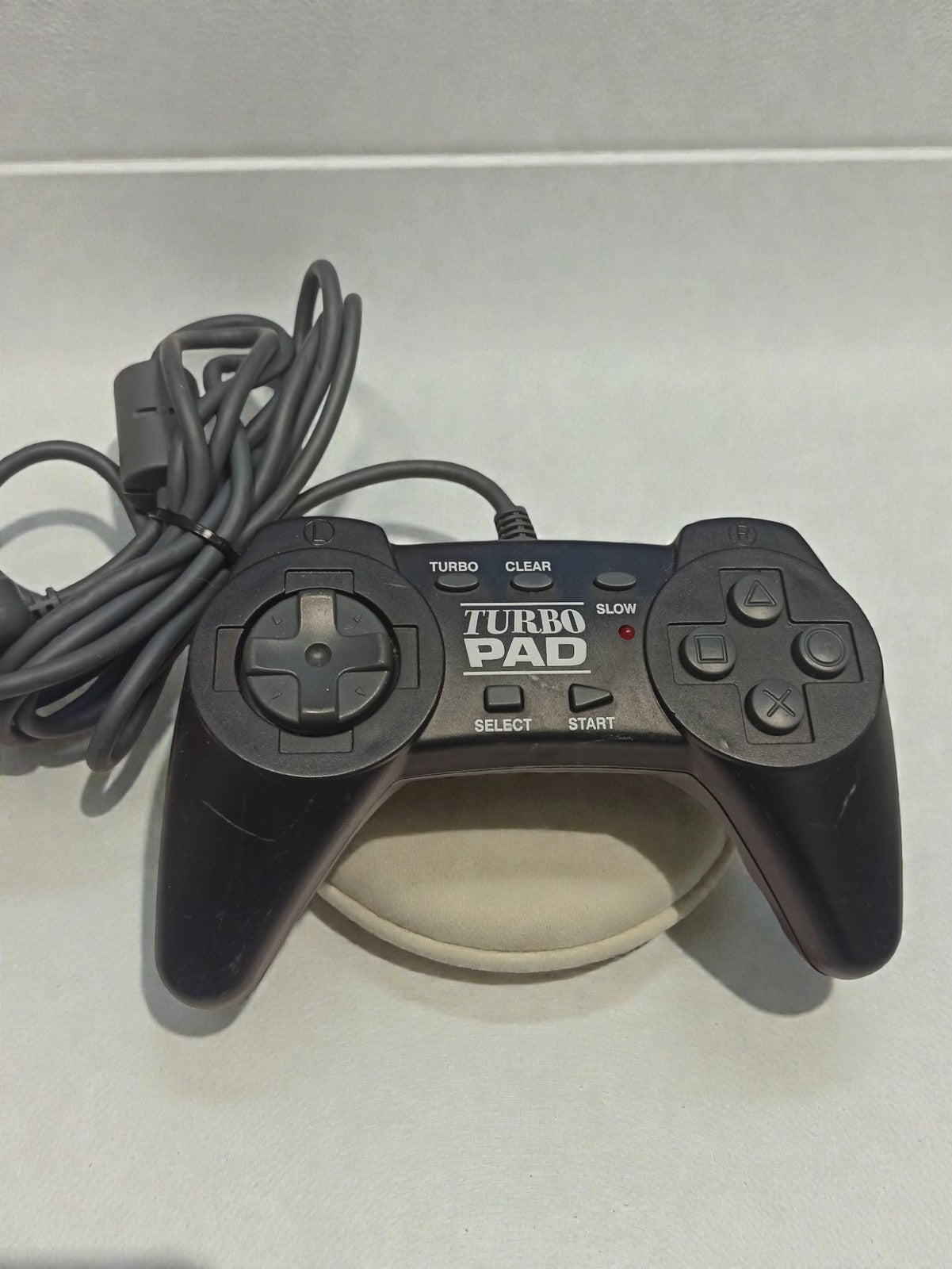 Manette Turbo Pad compatible PlayStation PS1 avec fonction turbo, contrôleur fil