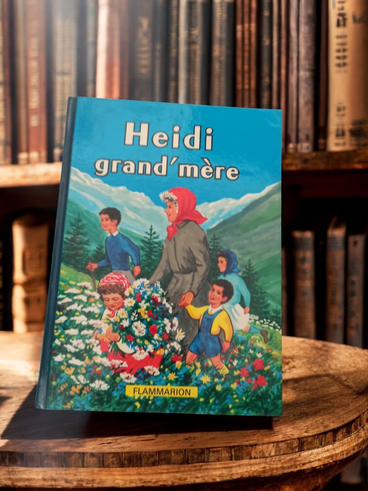 Livre ancien Heidi grand'mère Flammarion vintage rétro couverture illustrée