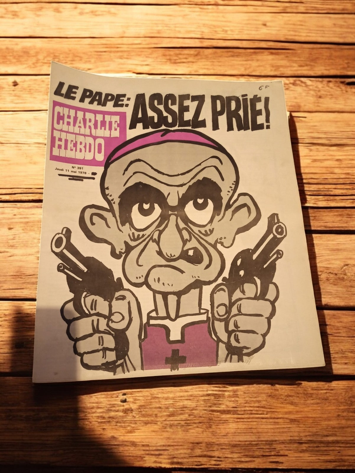 Magazine Charlie Hebdo n°391 1978 vintage satirique couverture pape