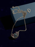Collier Disney Stitch pendentif lune argenté bijou fantaisie d'occasion