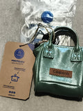 Mini pochette Cabaia verte brillant mini pouch neuf accessoire sac