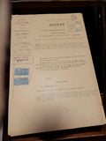Document officiel arrêté préfectoral Marseille 1940, timbres fiscaux, vintage Fr