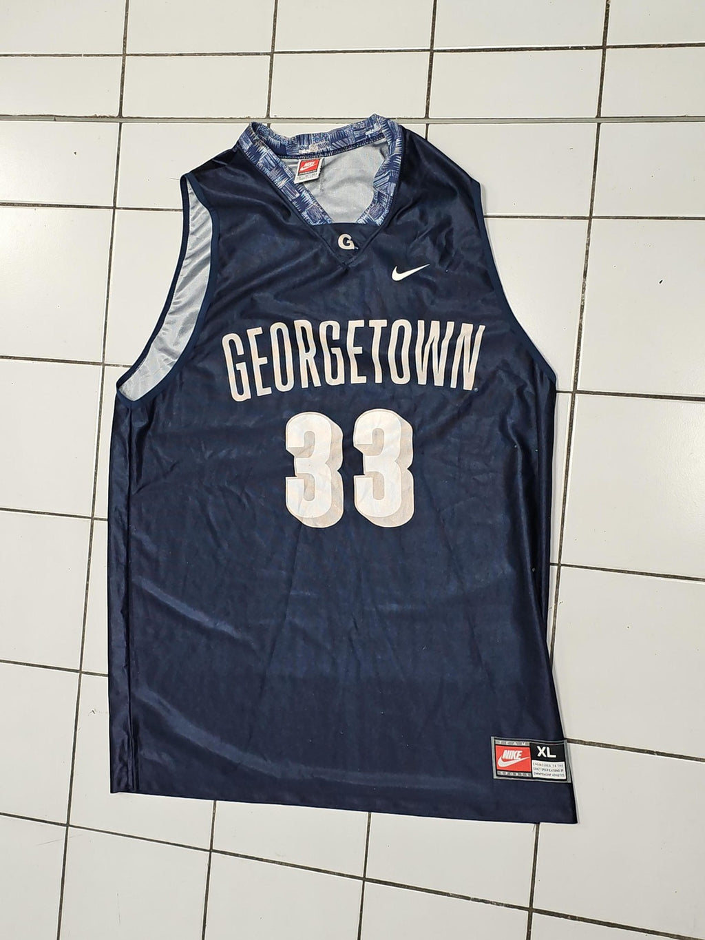 Maillot basket rétro Nike Georgetown Hoyas années 90 n°33 XL ancien vintage