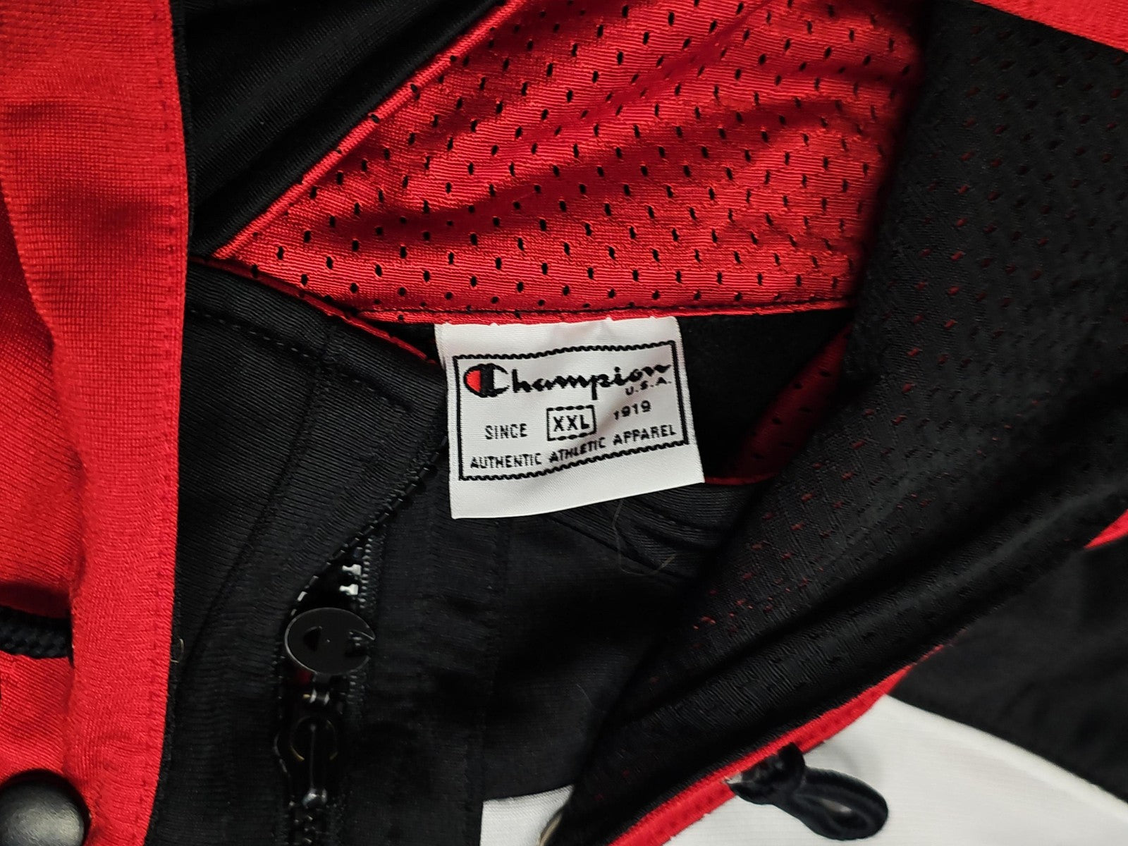 Veste rétro Chicago Bulls Champion XXL sans manches capuche années 90 vintage
