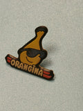 Vintage pin's Orangina bouteille mascotte jaune publicitaire ancien collection