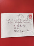 Enveloppe philatélie oblitérée France 1979 timbre Marianne rouge cachets visible