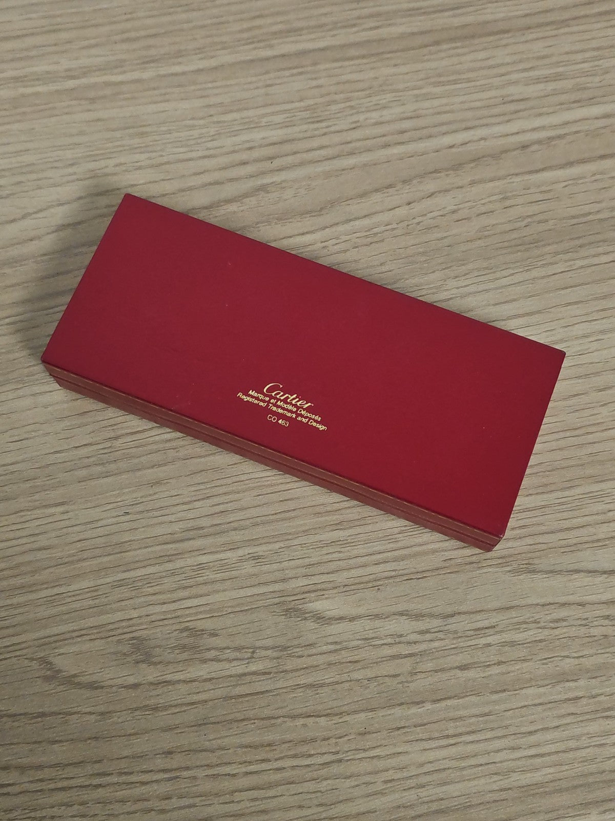 Boîte vide originale pour stylo de la marque Cartier, étui rouge authentique