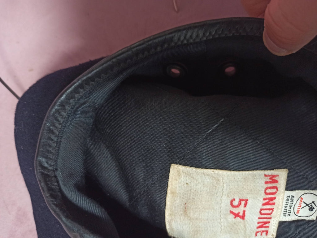 Béret commando MONDINE 57 ancien militaire bleu marine vintage Algérie