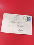 Enveloppe oblitérée philatélie timbre Marianne bleue 20c Bonson 1958