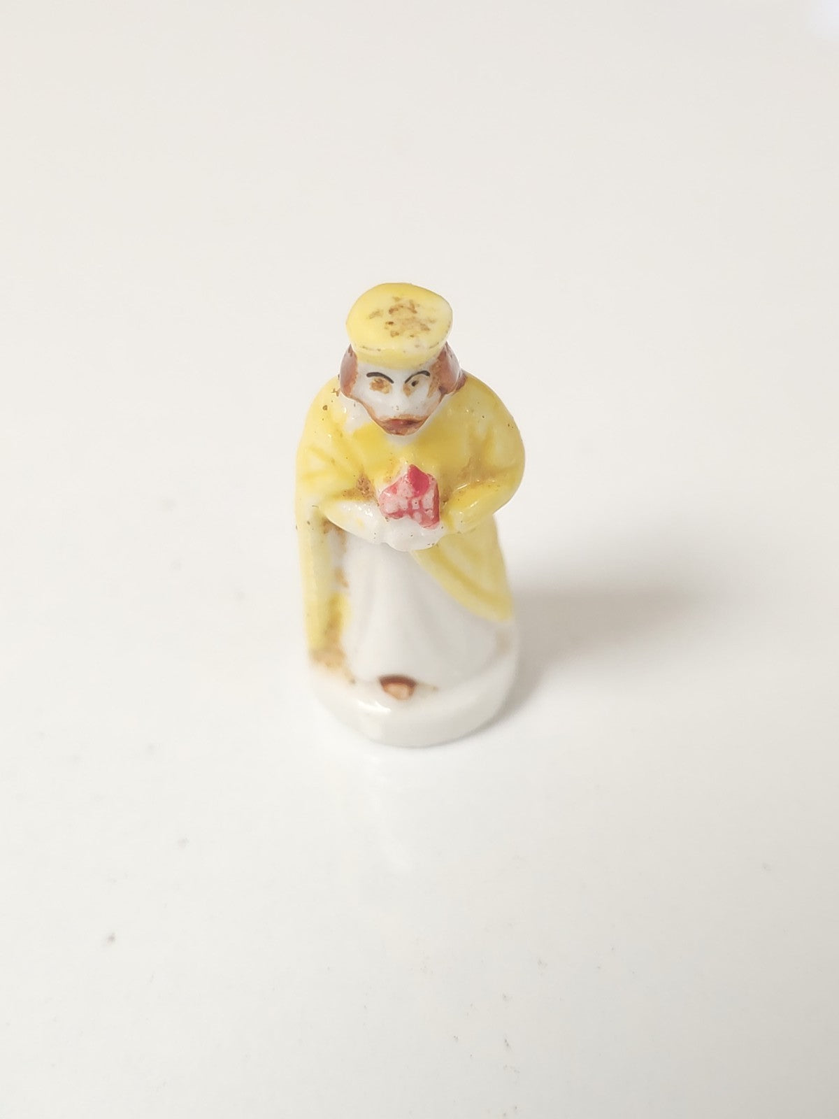 Ancienne fève roi mage vintage pour collection galette des rois figurine rétro