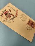 Ancienne enveloppe FDC Vietnam 1967 mariage timbrée illustrée Saigon