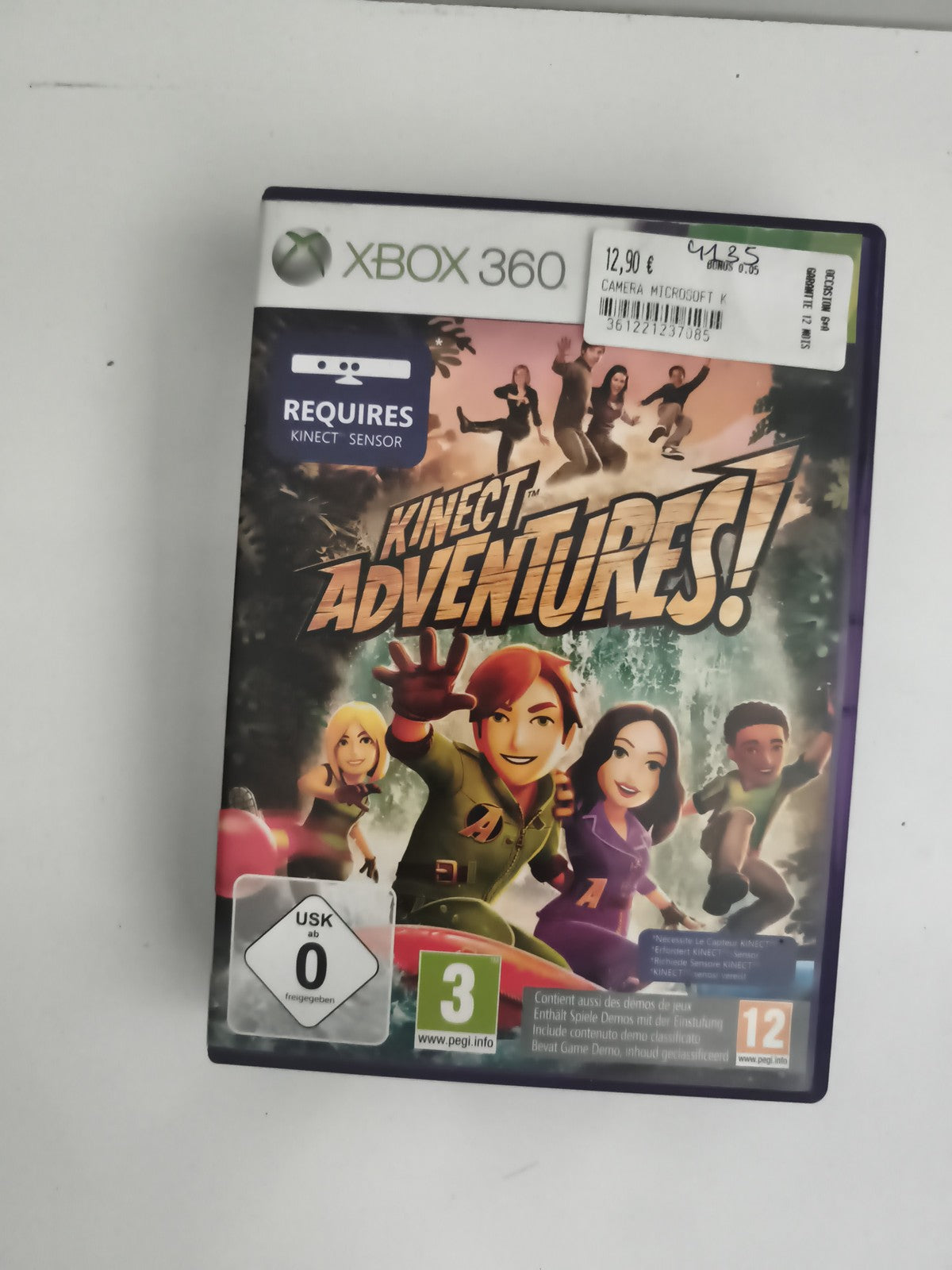 Jeu Xbox 360 Kinect Adventures! complet, Microsoft, compatible capteur Kinect