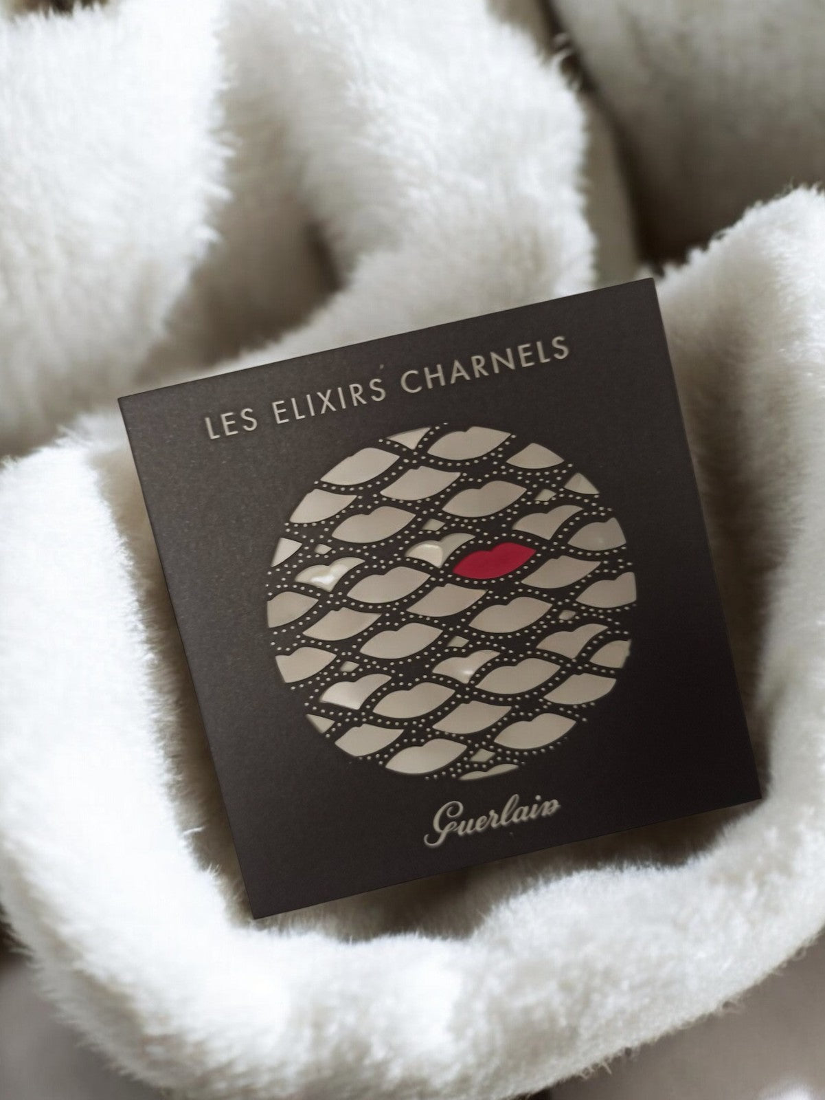 Carte publicitaire parfum Guerlain Les Elixirs Charnels vintage rétro