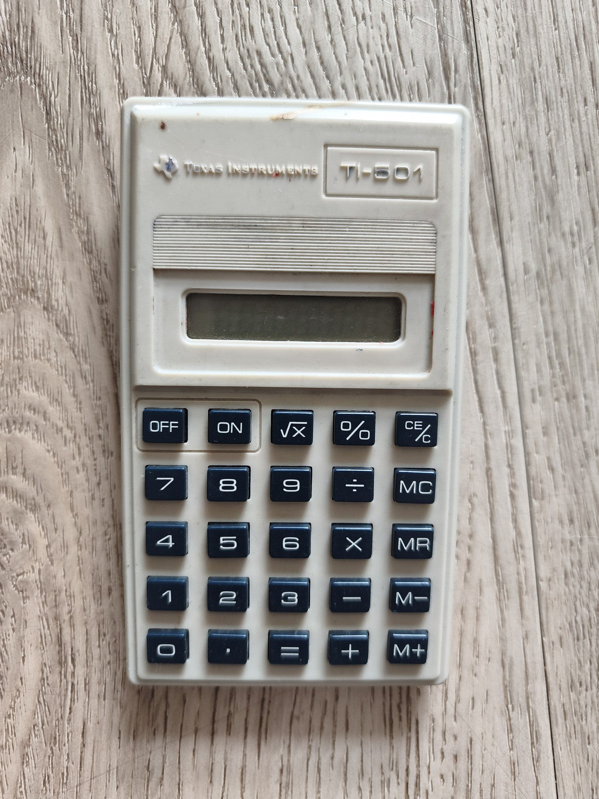 Calculatrice vintage Texas Instruments TI-501 ancienne rétro à collectionner non