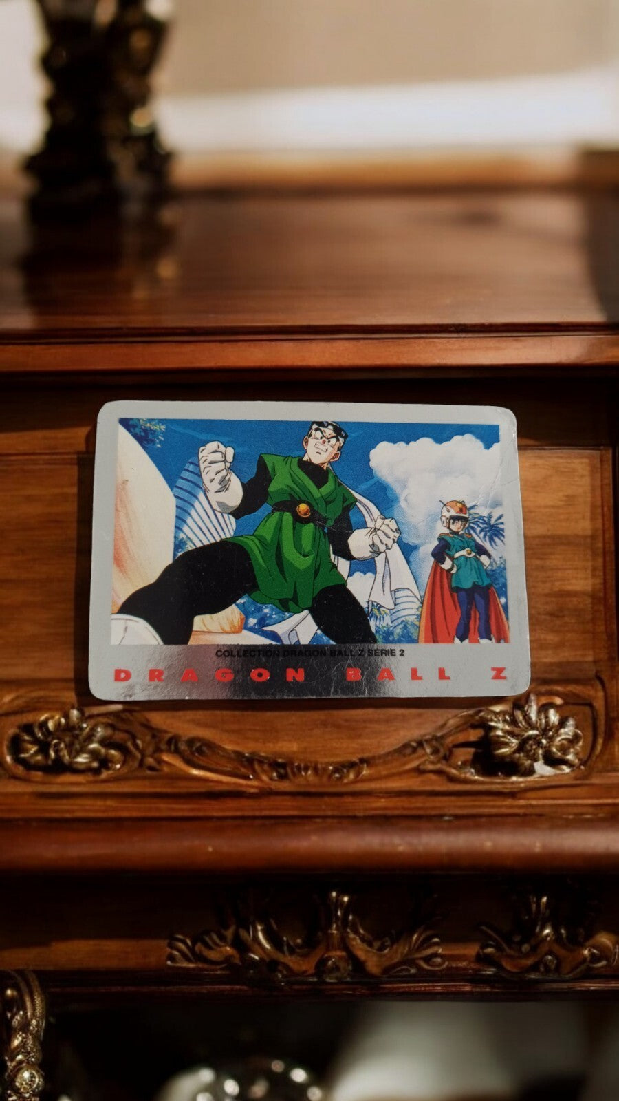 Carte Dragon Ball Z vintage série 2 Bird Studio, visuel Great Saiyaman, brillant