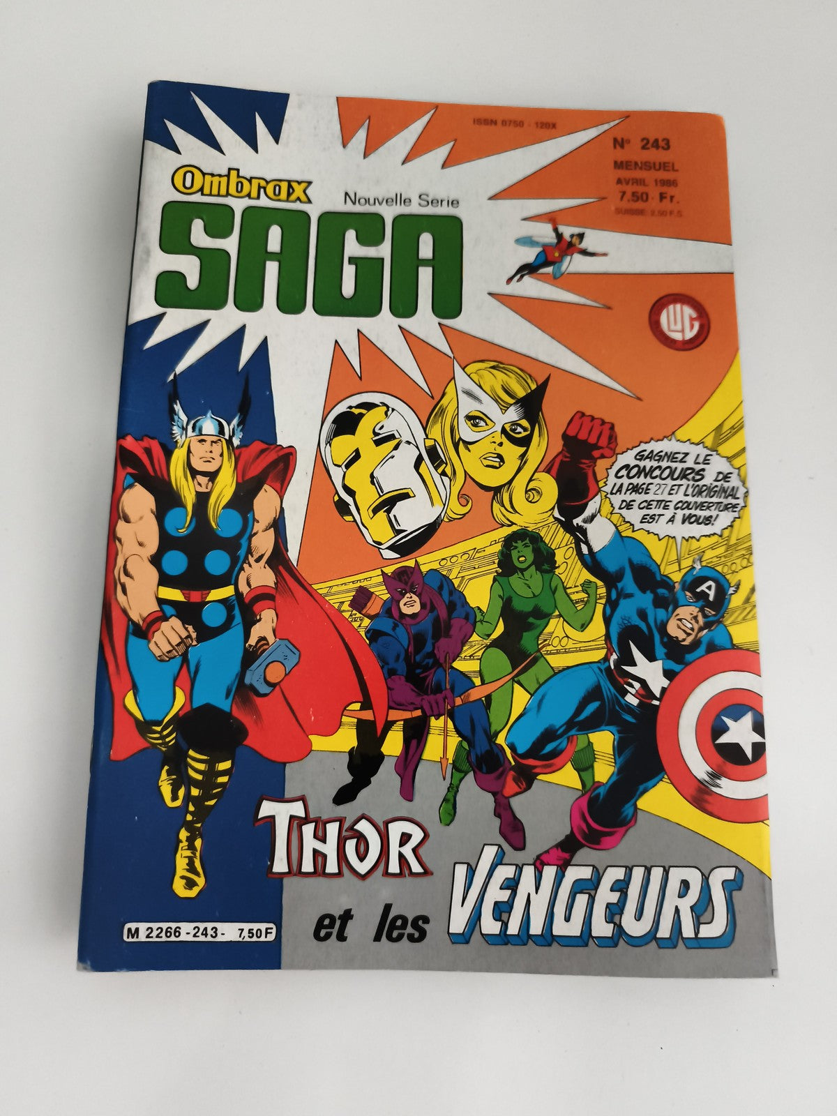 Comic ancien Ombrax Saga n°243 Thor Vengeurs Marvel avril 1986 vintage