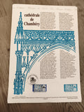 Document philatélique cathédrale de Chambéry 1996 timbre 4,50 F oblitéré neuf