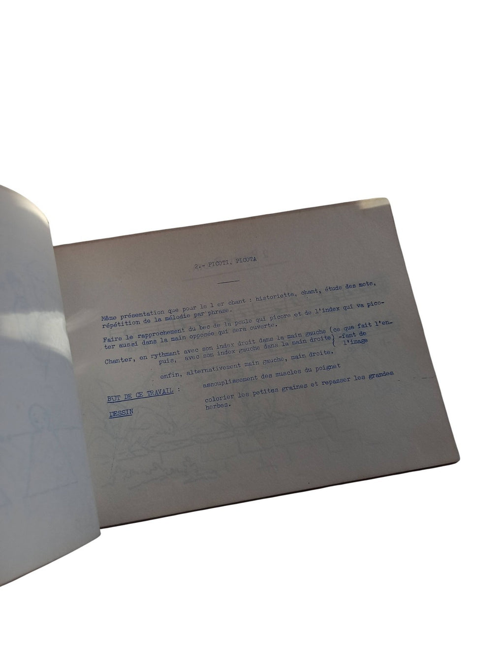 Livre ancien Les Débuts Rapides chants mimes dessins vintage pédagogie enfant