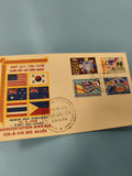 Ancienne enveloppe FDC Vietnam 1968, timbres alliés, manifestation amicale
