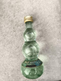 Miniature bouteille alcool Hierbas Morey design bulle verre vert partiellement r