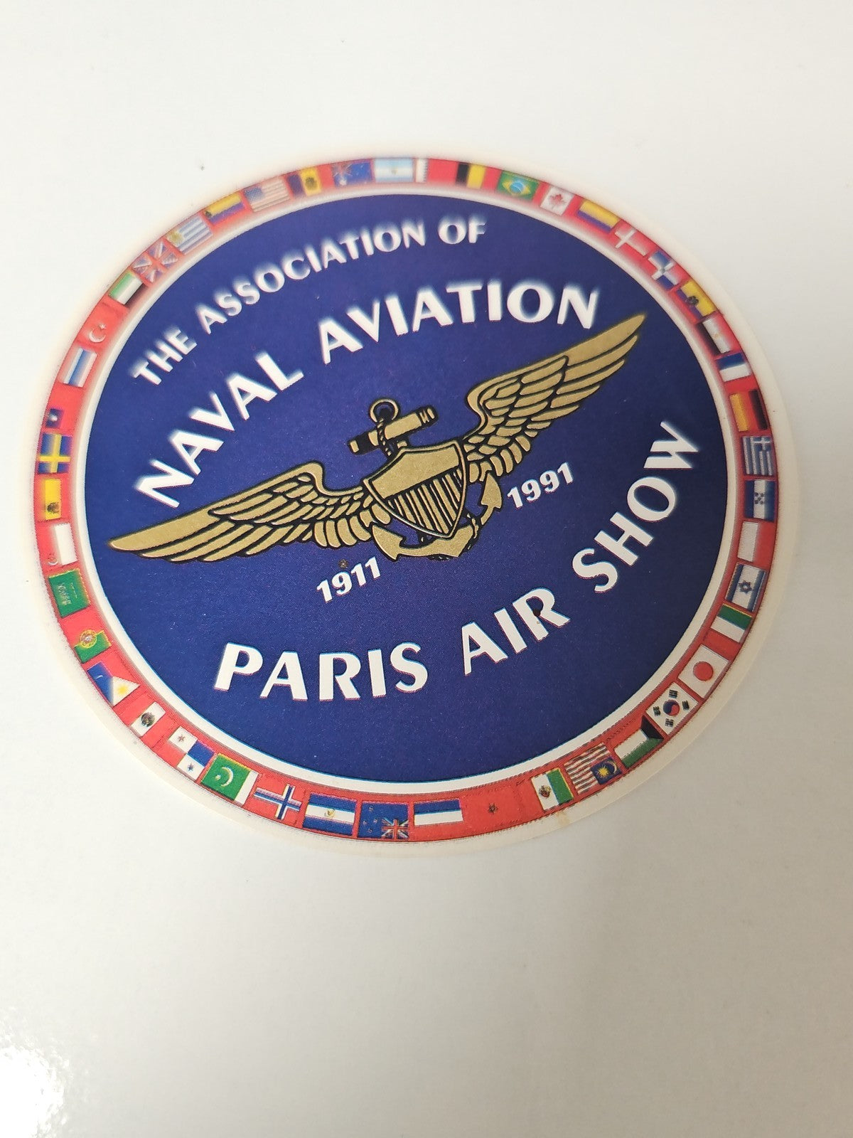 Vintage autocollant ancien Association of Naval Aviation Paris publicité rare