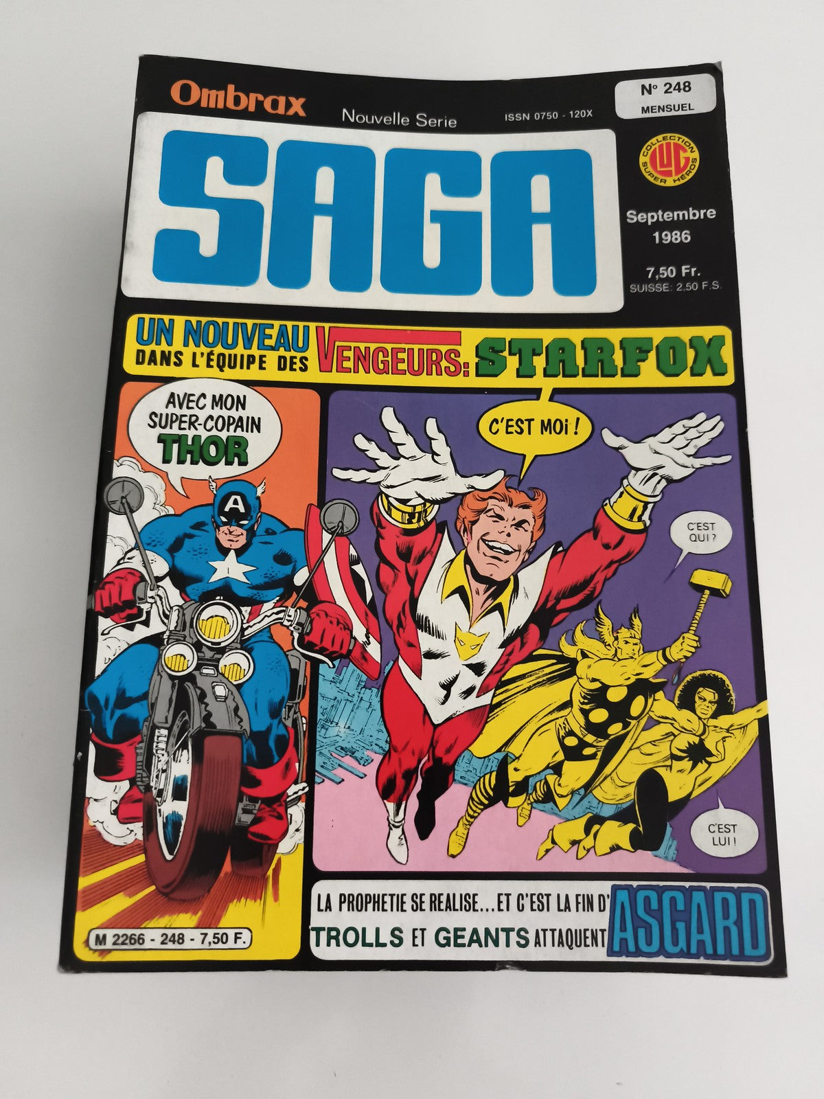 Comic vintage SAGA Ombrax n°248 septembre 1986 Starfox Thor Marvel ancien