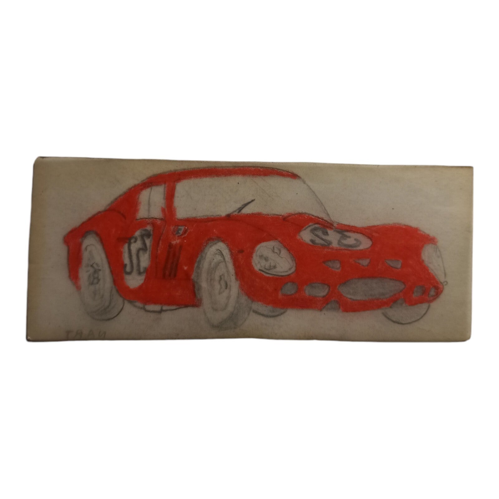 Plan calque voiture Scalextric Dinky Toys dessin original ancien 10 cm