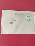 Enveloppe affranchie Saarland 5, cachet postal, adressée Paris, occasion