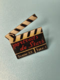 Pin's vintage clap cinéma "Portraits de Stars" ancien, collection film (Ref 16)