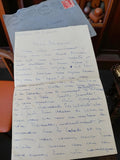 Lettre manuscrite ancienne 1940 avec enveloppe époque WW2 Marguerite Savoie