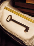 Clé ancienne de château fer forgé XIXe, grosse clé porte vintage déco