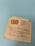 Ancienne enveloppe philatélie timbres France oblitérés manuscrite collection