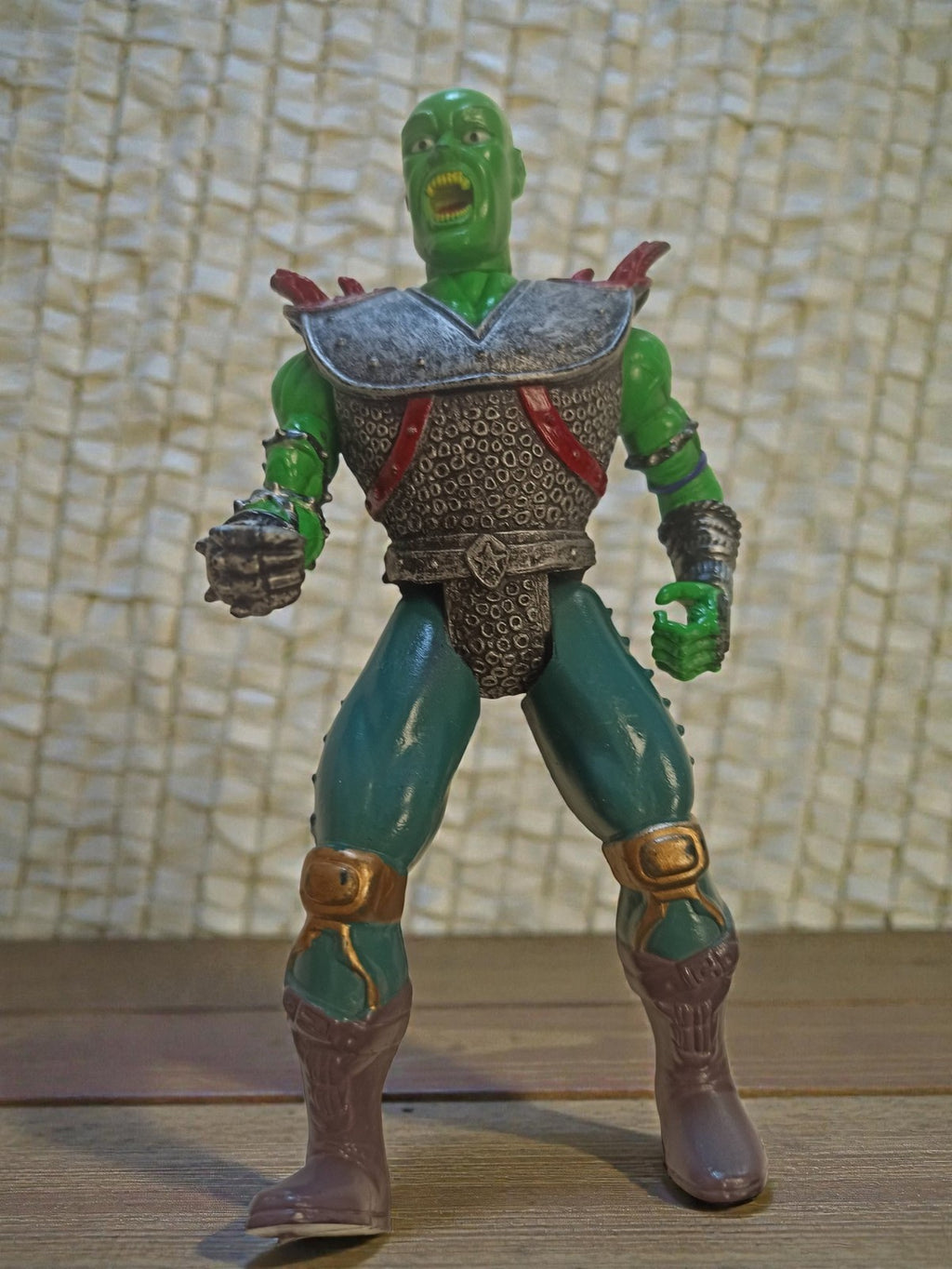 Figurine rétro orc guerrier Mystic Rings années 90, jouet ancien bootleg